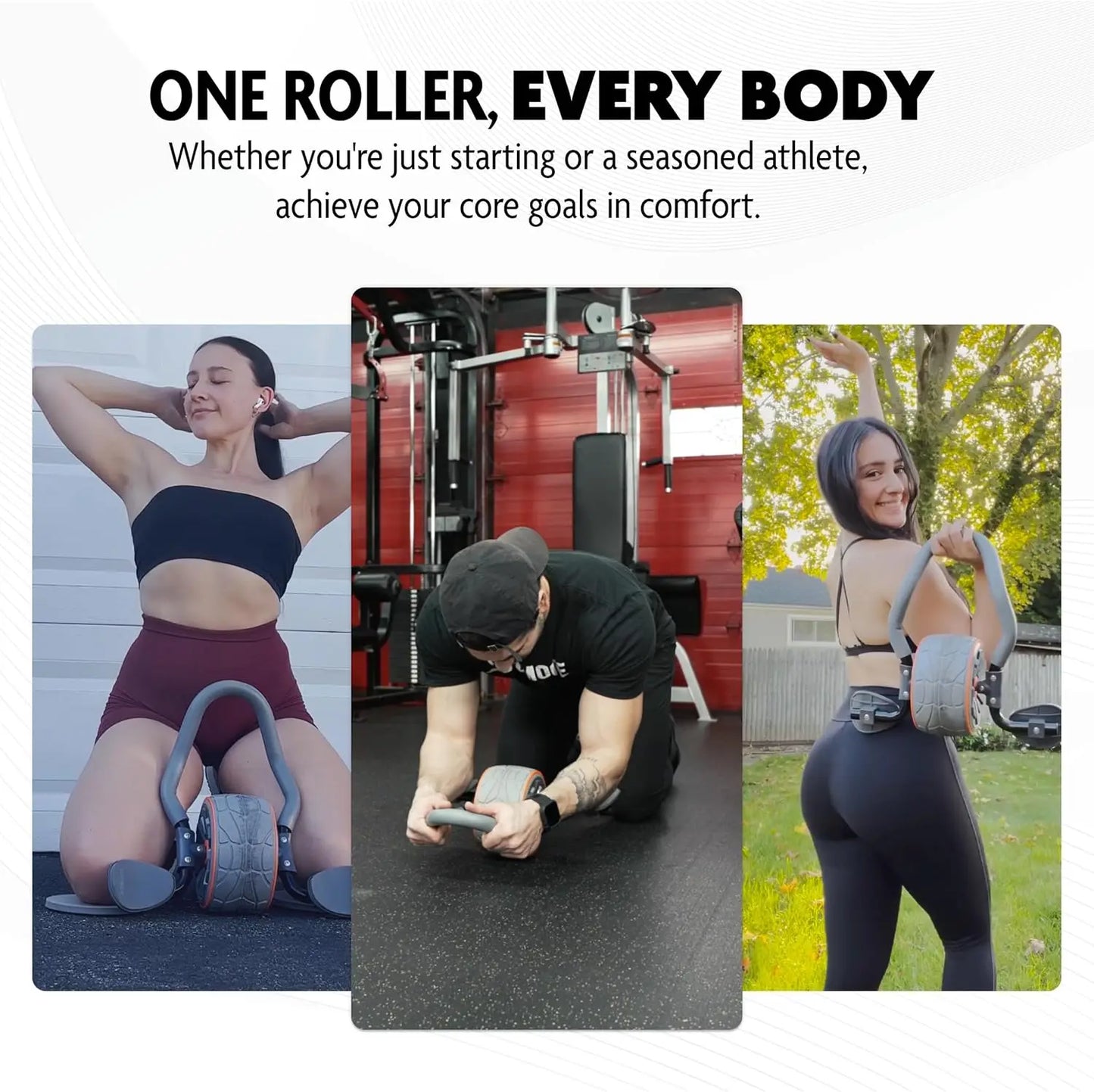 Ab Roller Wheel With Elbow Support And Knee Pads Kit