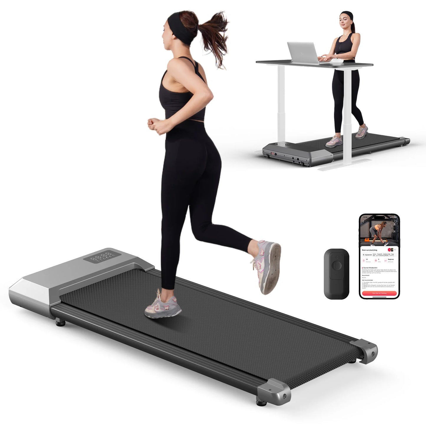 Superun Smart Under Desk Treadmill For Home Office With App