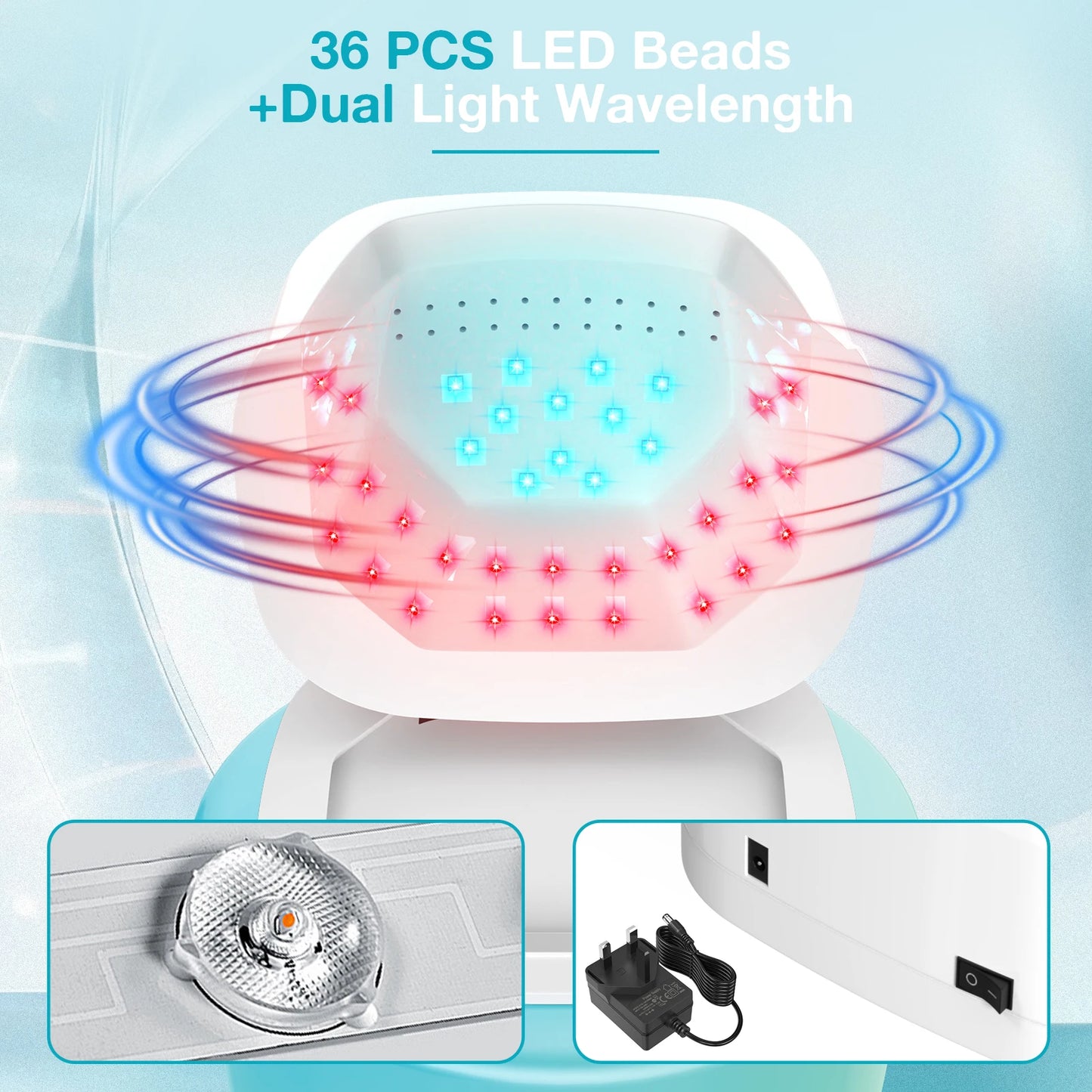 KTS 20W Nail Fungus Light Therapy Device For Fingers And Toes 650nm 470nm