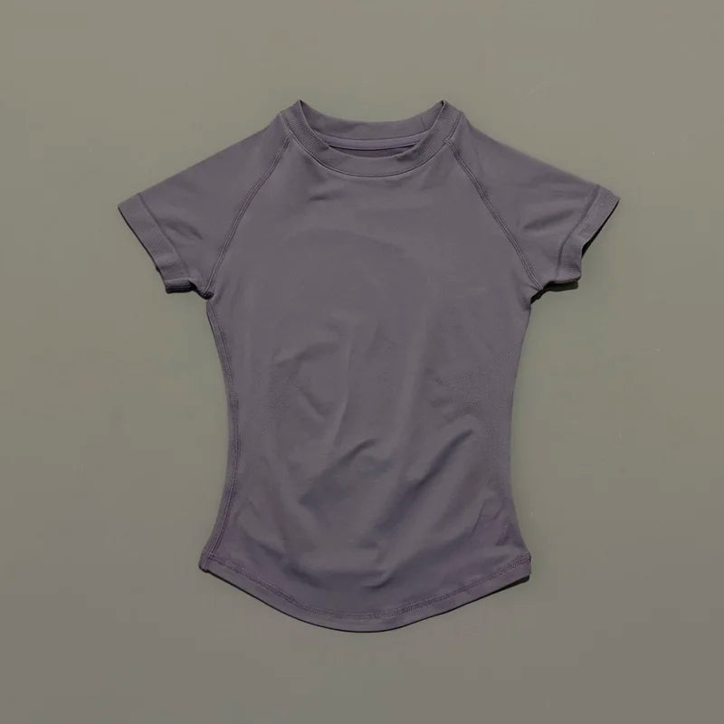 Women's Short Sleeve Running Top Breathable Gym Yoga