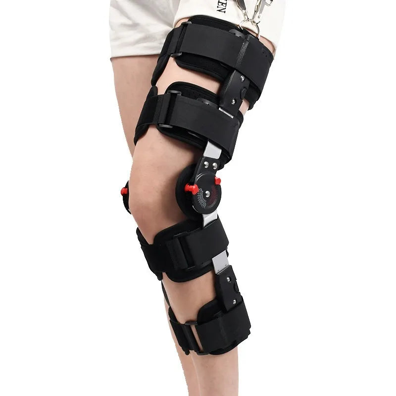 Adjustable Knee Brace Hinged Support Carbon Fiber Stay For Post Surgery Recovery