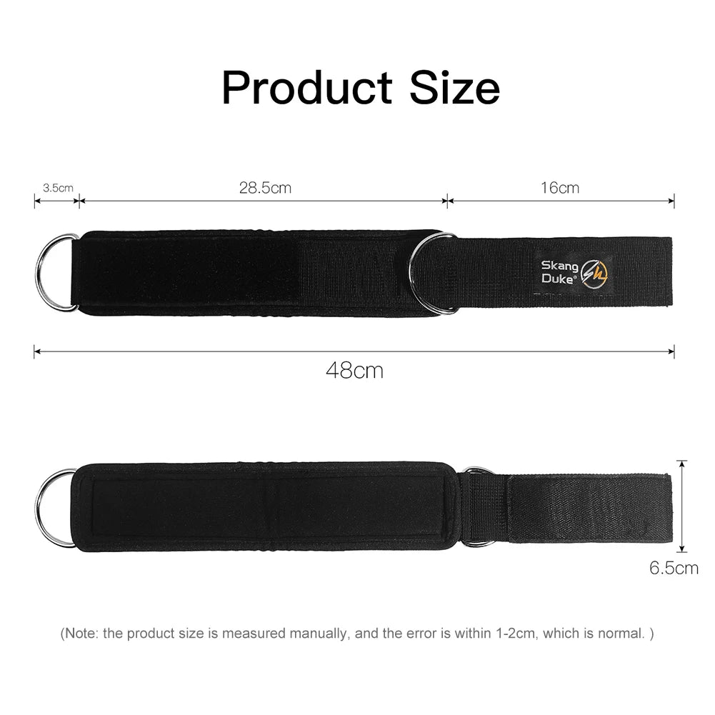 Padded Ankle Straps for Cable Machines with D Ring