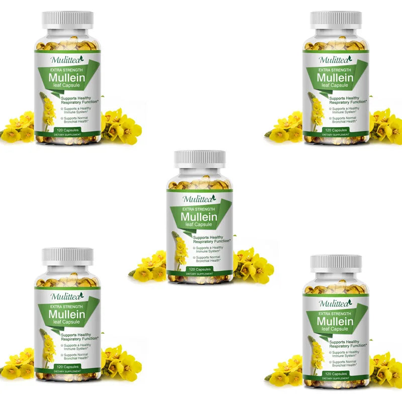 Mulittea Mullein Leaf Capsules for Respiratory Health Support