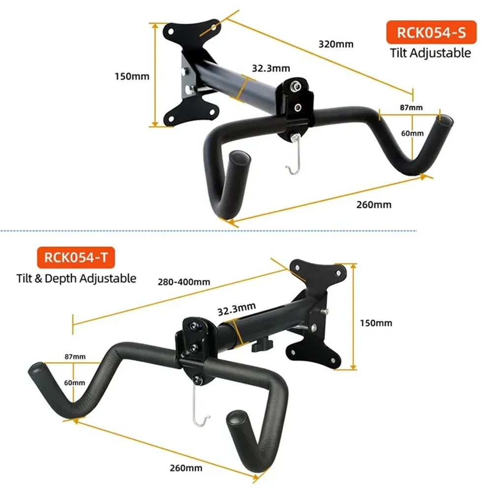 Bike Wall Mount Rack Foldable Heavy Duty Space Saving Storage Holder