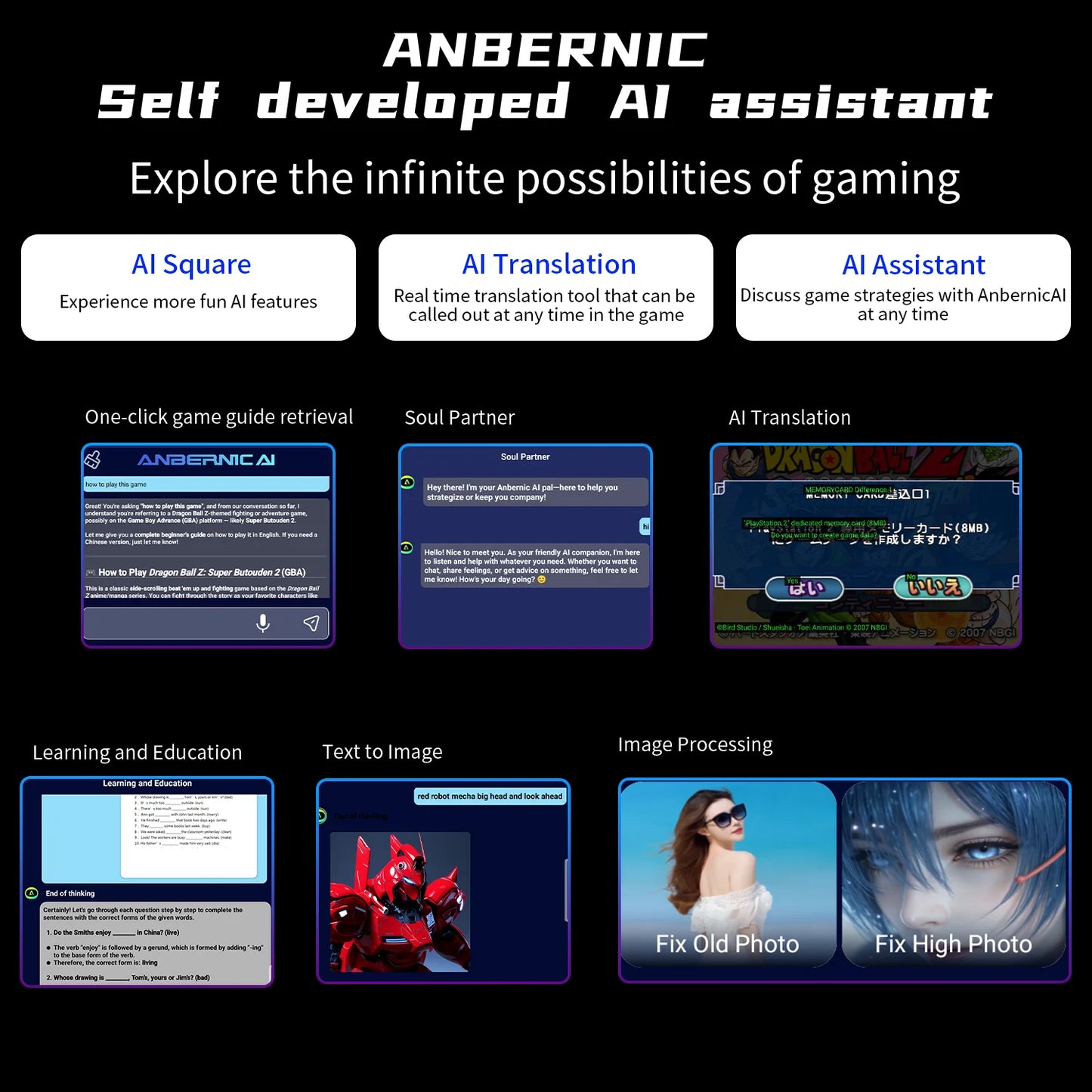 Anbernic RG Slide Retro Handheld Console With AI Assistant