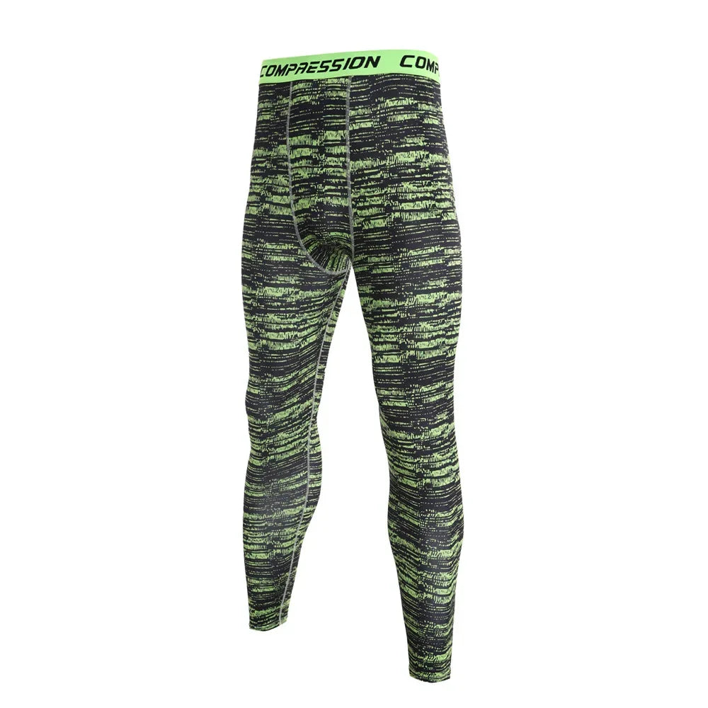 NONECN Camouflage Men Running Leggings Quick Dry Training Tights