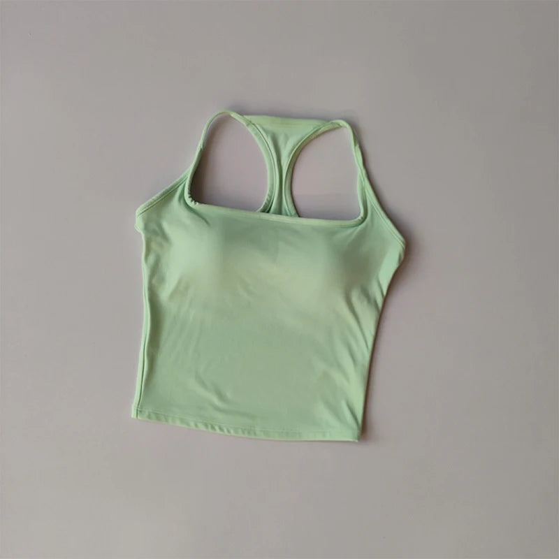 Sports Vest With Chest Pad For Yoga And Pilates Top