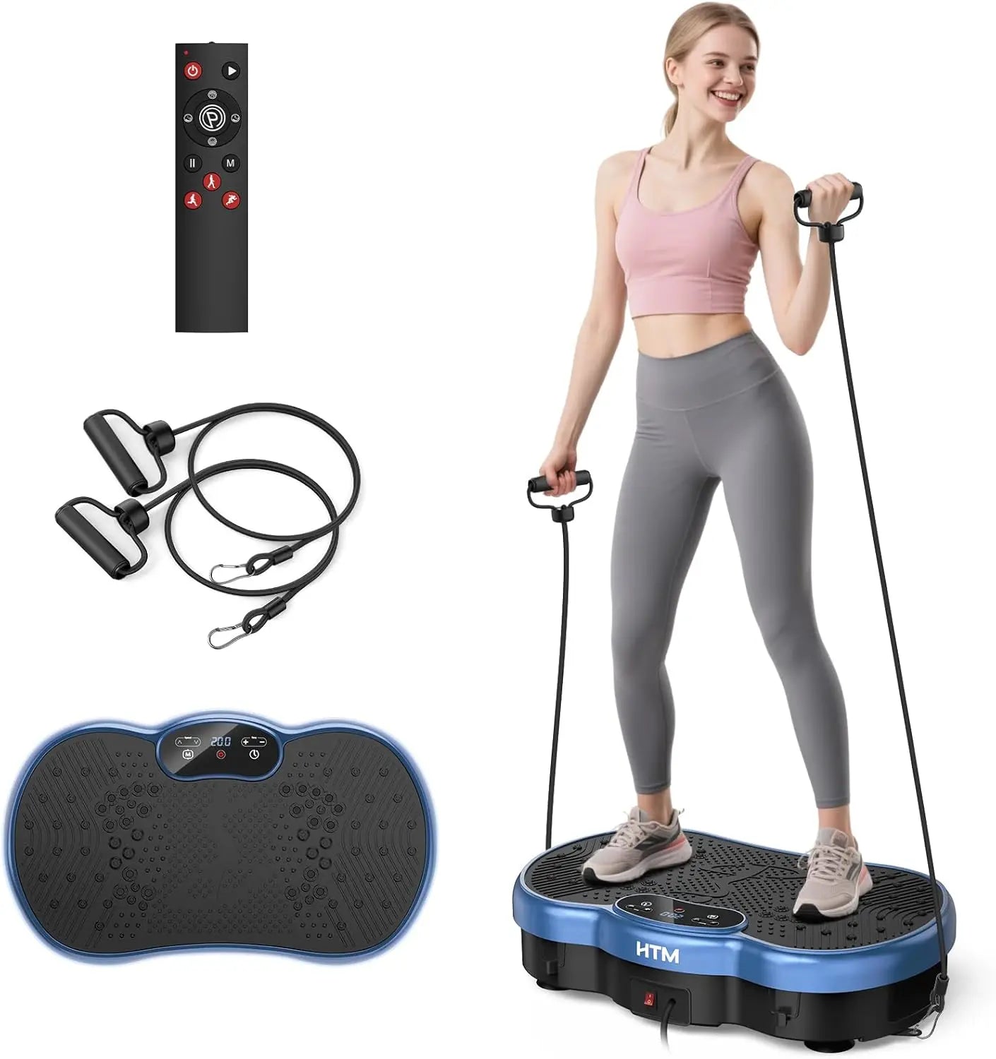 HTMM Whole Body Fitness Vibration Plate Calorie Counter