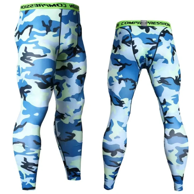 NONECN Camouflage Men Running Leggings Quick Dry Training Tights
