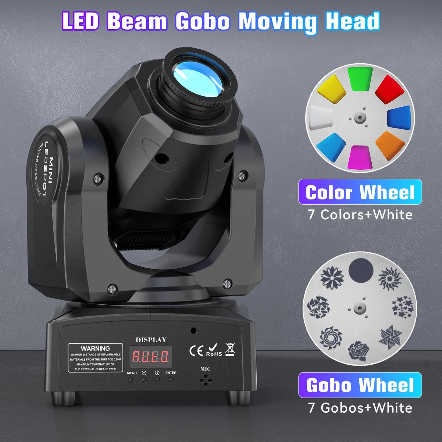 U'King 120W LED Moving Head Light DMX Stage Light DJ
