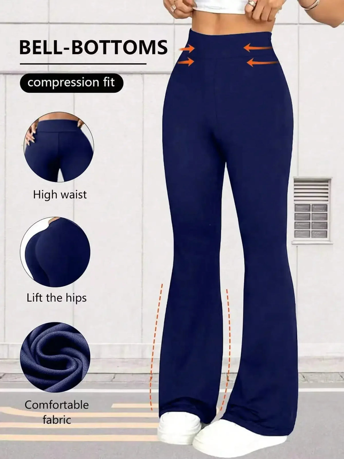 Women's High Waist Flare Yoga Pants Wide Leg