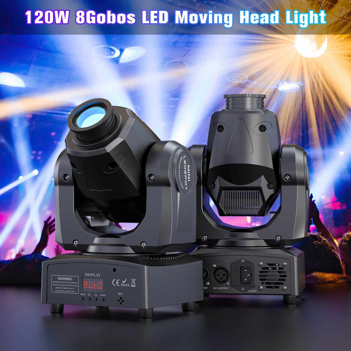 U'King 120W LED Moving Head Light DMX Stage Light DJ