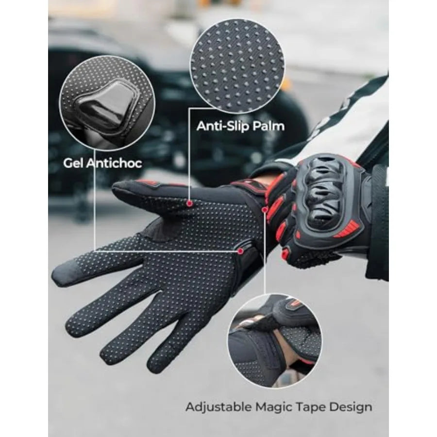 Motorcycle Gloves For Men Women Touchscreen Anti Slip Dirt Bike Riding