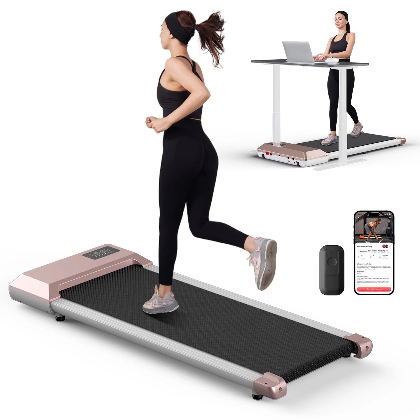 Superun Smart Under Desk Treadmill For Home Office With App