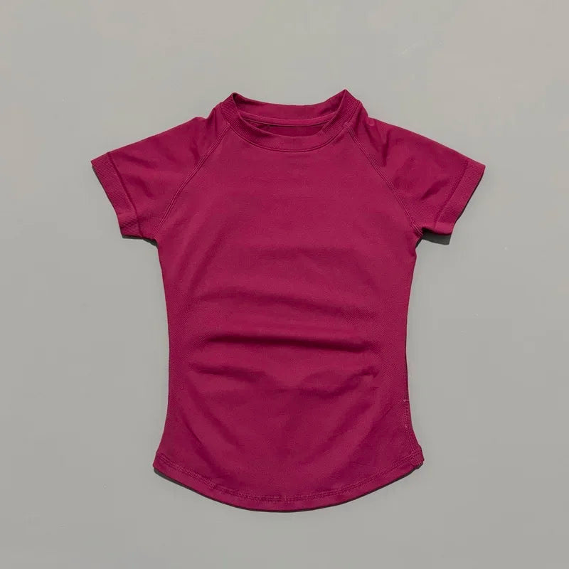 Women's Short Sleeve Running Top Breathable Gym Yoga