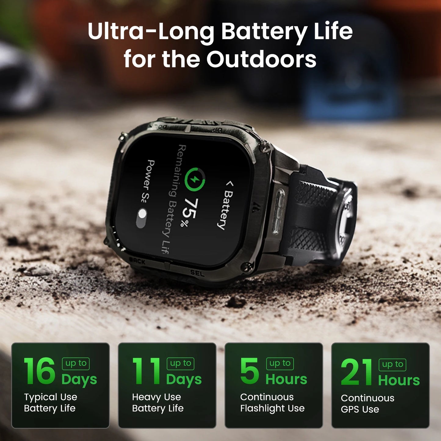 Kospet Tank M4C Rugged Smartwatch for Men With GPS