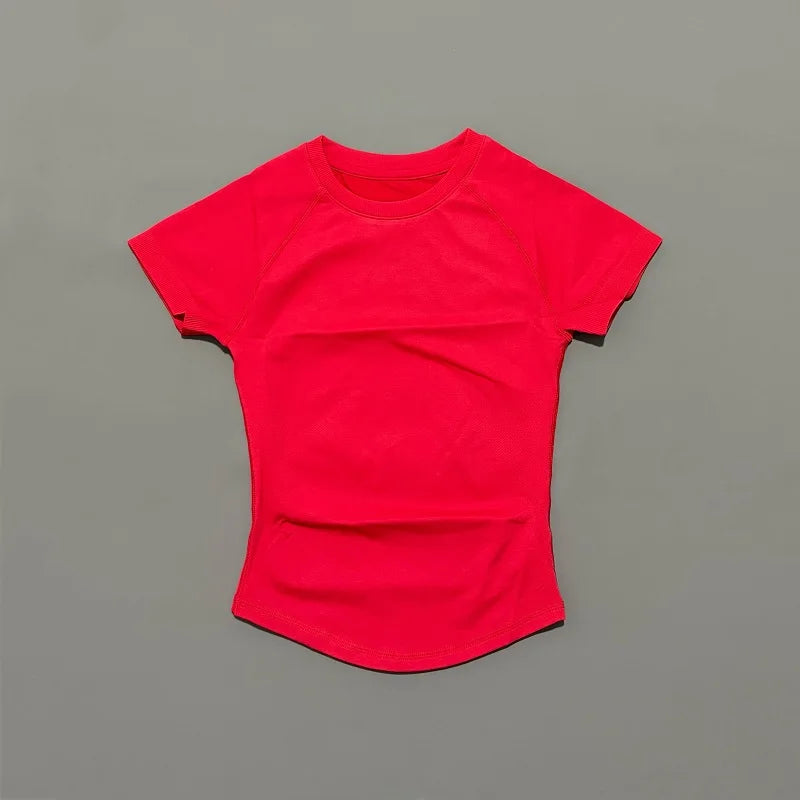 Women's Short Sleeve Running Top Breathable Gym Yoga