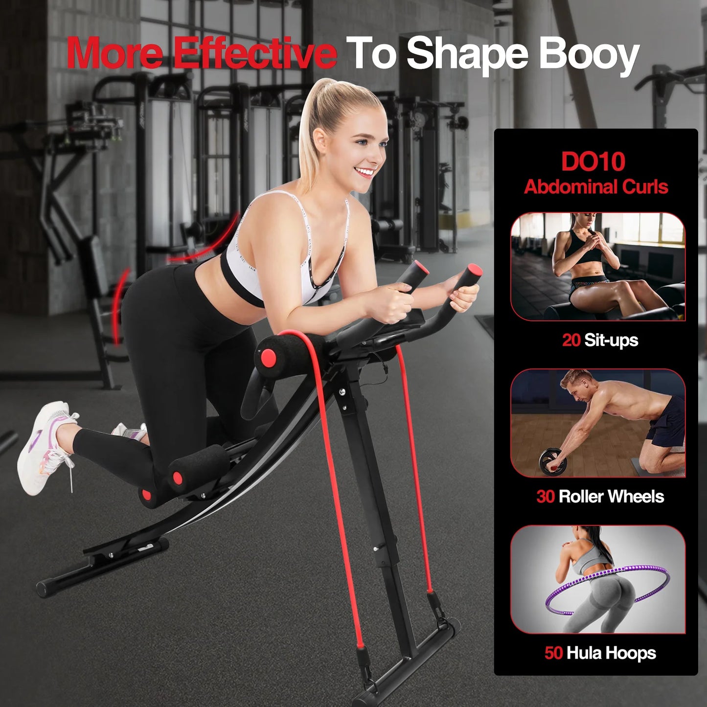 GIKPAL Foldable Abdominal Machine for Home Gym Core Training