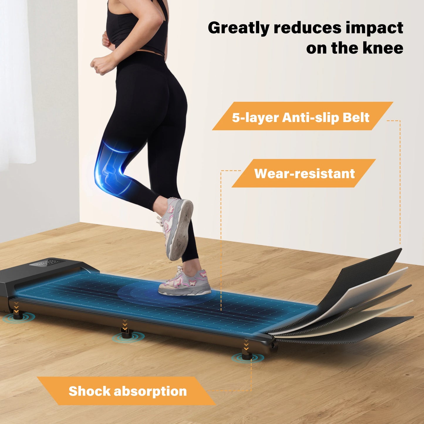 Superun Smart Under Desk Treadmill For Home Office With App