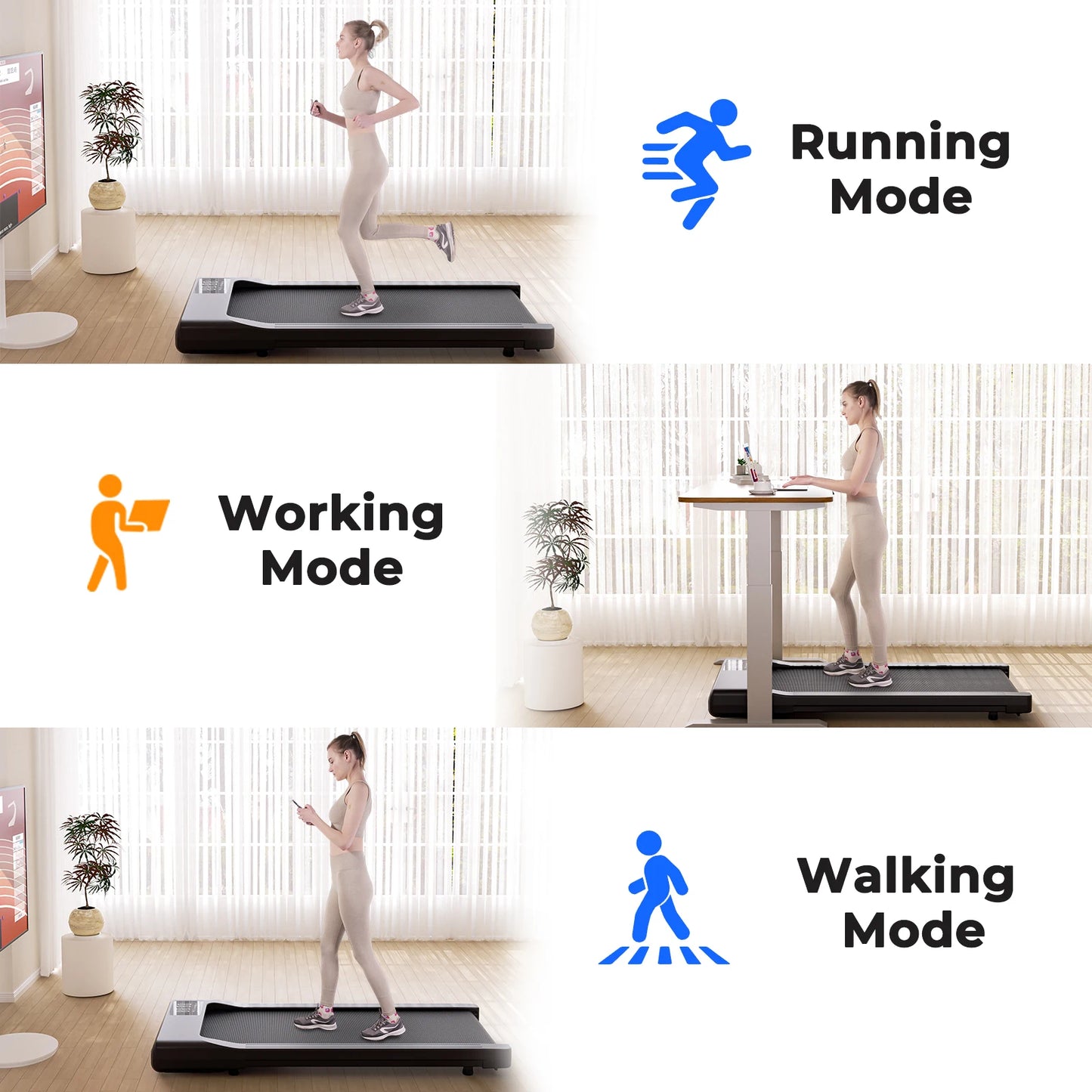 NONE 2 In 1 Treadmill For Home Office Remote Control