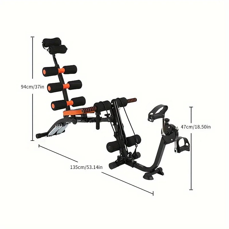 KBQ Foldable Abdominal Exercise Bench Six In One Core Trainer
