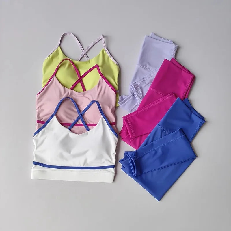 Women's 2-Piece Yoga Set High Waist Leggings And Sports Bra