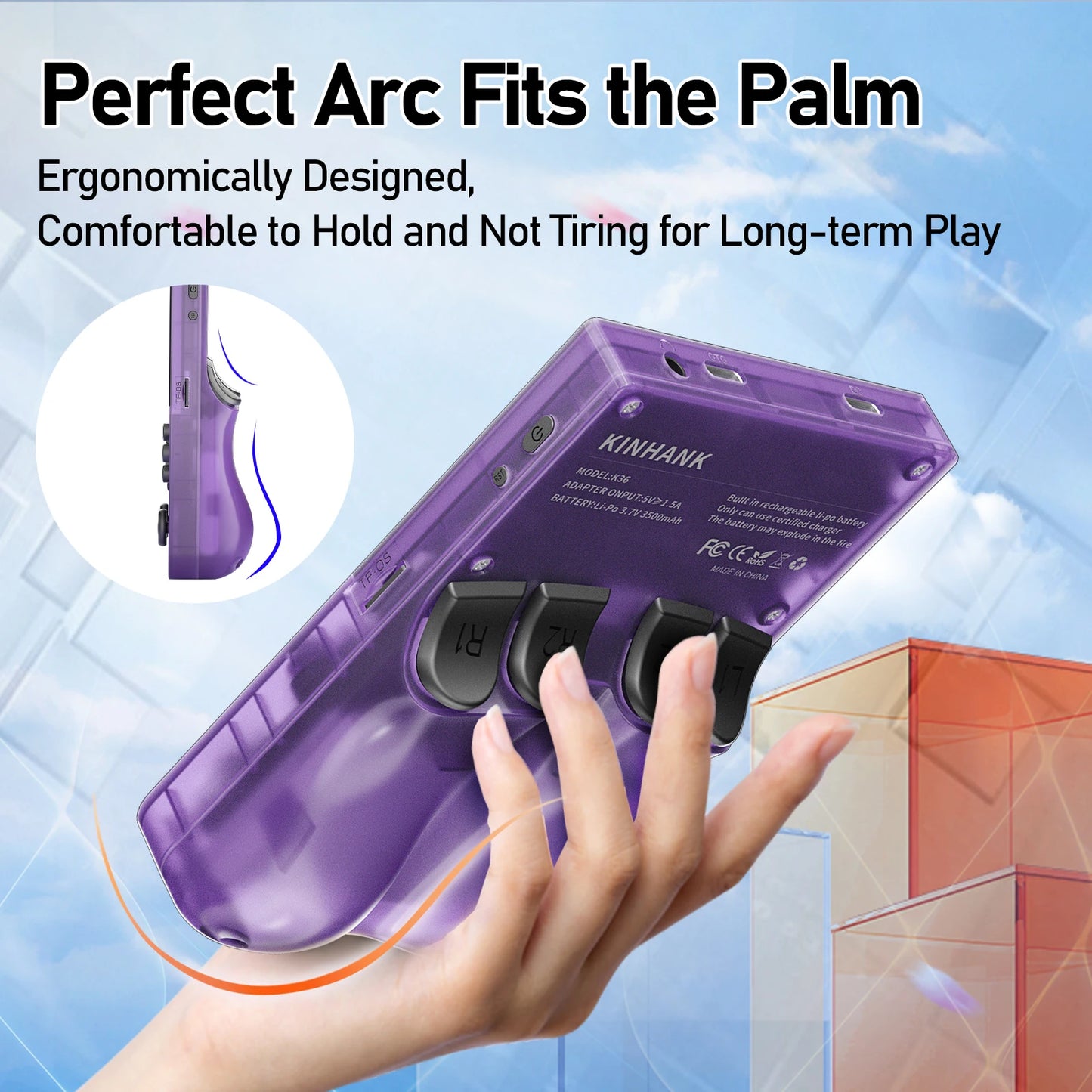 Kinhank K36 Open Source Handheld Console With 16000 Retro Games