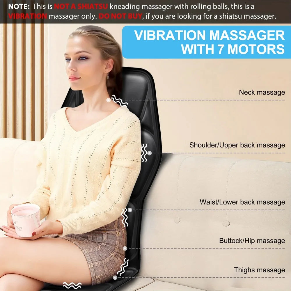 HOMEMASSA Massage Chair Pad With Heat And Nine Modes Relief