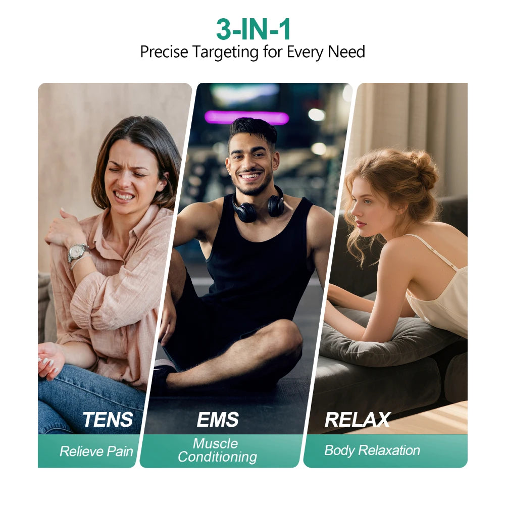 3 In 1 TENS EMS Unit Wireless Muscle Stimulator App