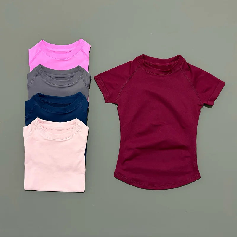 Women's Short Sleeve Running Top Breathable Gym Yoga