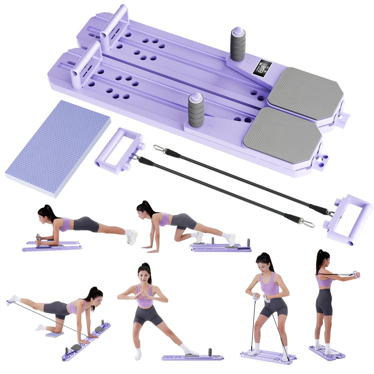Abdominal Board With Resistance Bands For Home Workout