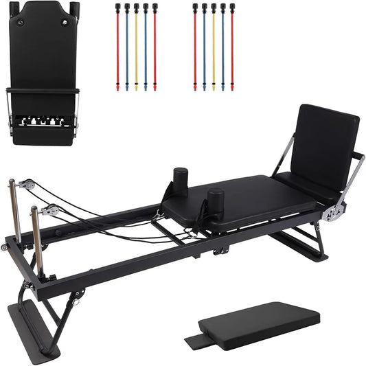 Pilates Reformer Machine Foldable For Home Gym And Advanced Workouts