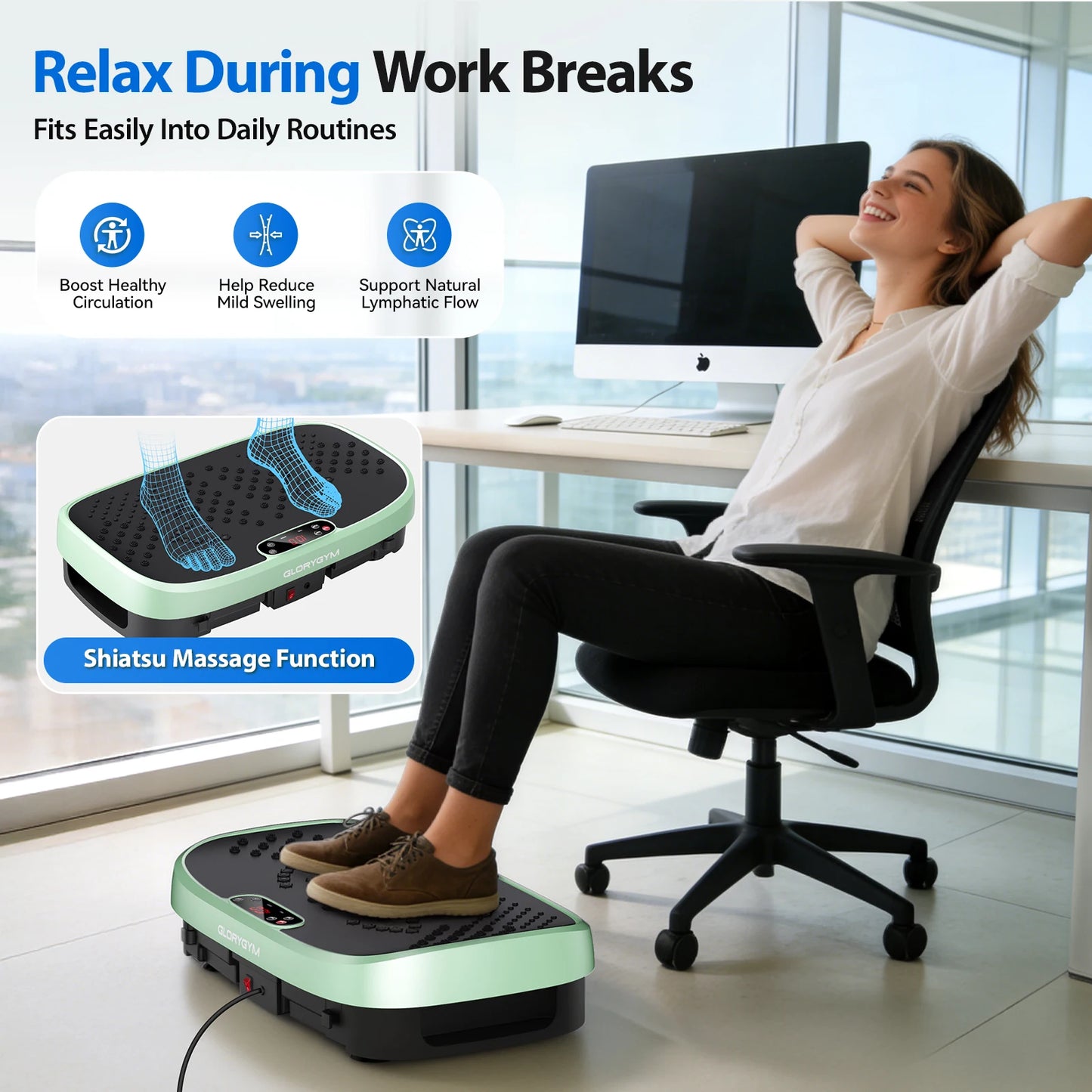 Vibration Plate Fat Burning Machine 120 Speed Levels 330 Lbs