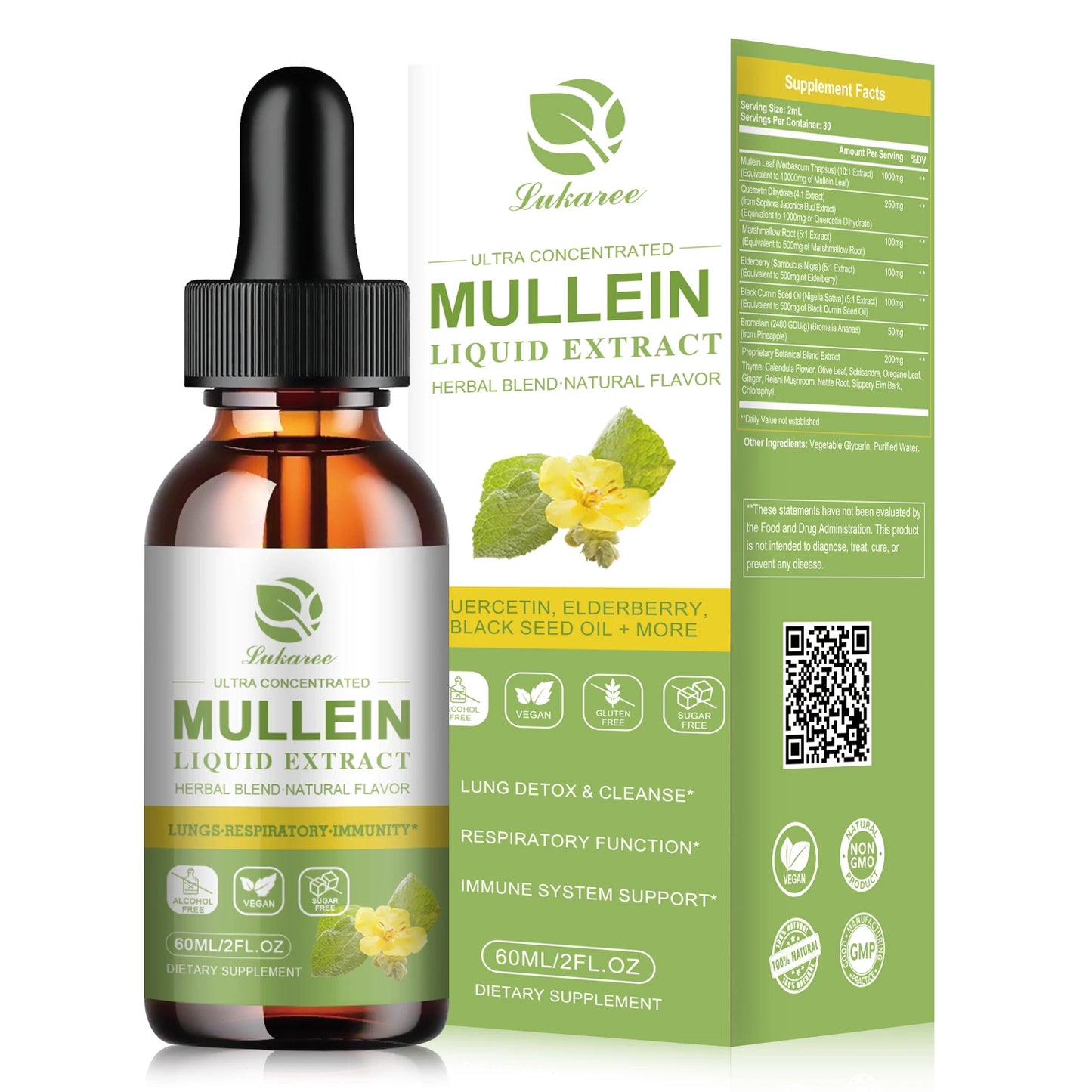 Mulittea Mullein Drops For Respiratory Support And Immunity