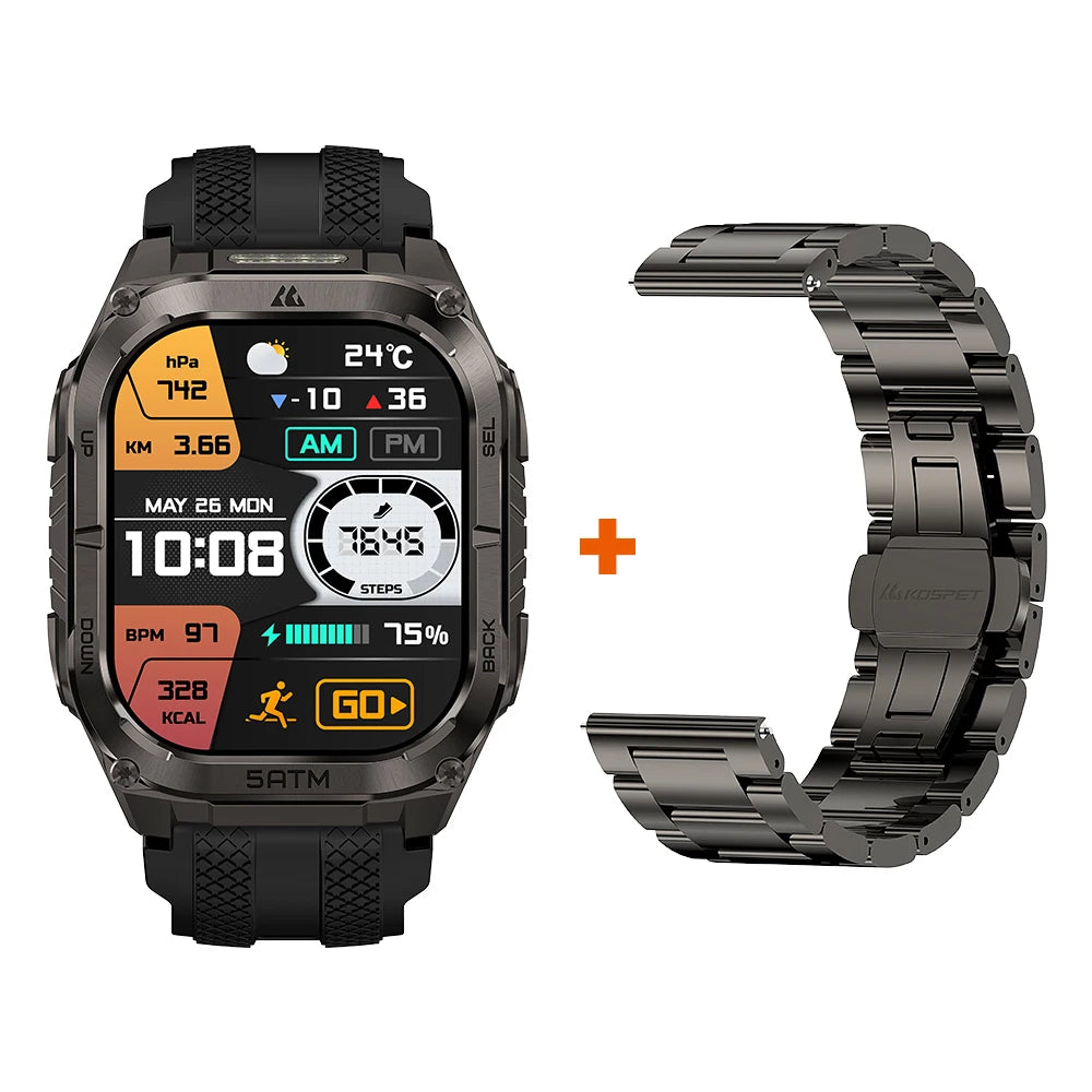Kospet Tank M4C Rugged Smartwatch for Men With GPS