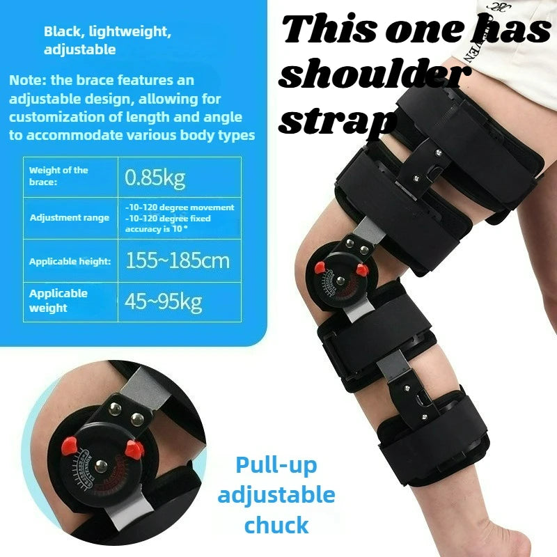 Adjustable Knee Brace Hinged Support Carbon Fiber Stay For Post Surgery Recovery