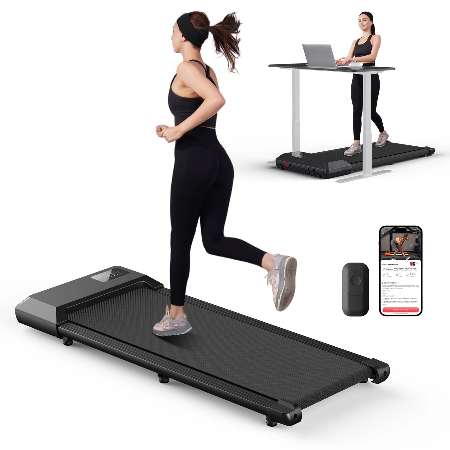 Home Treadmill 2.5 HP With LCD Display 2in1 Walking Running