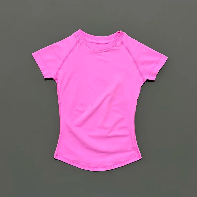 Women's Short Sleeve Running Top Breathable Gym Yoga