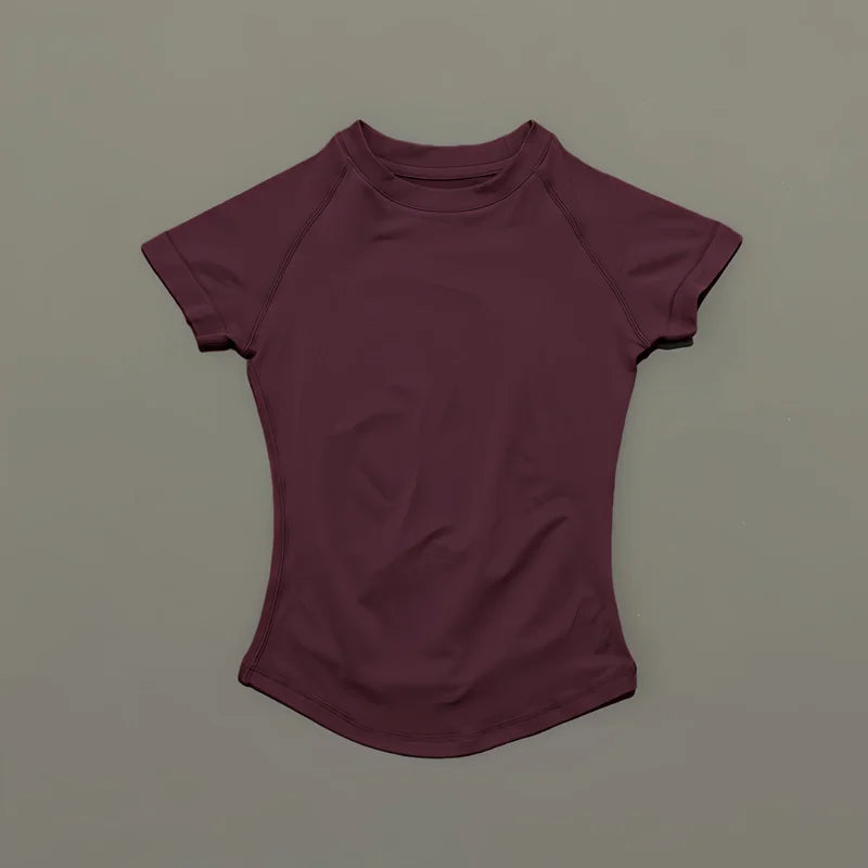 Women's Short Sleeve Running Top Breathable Gym Yoga