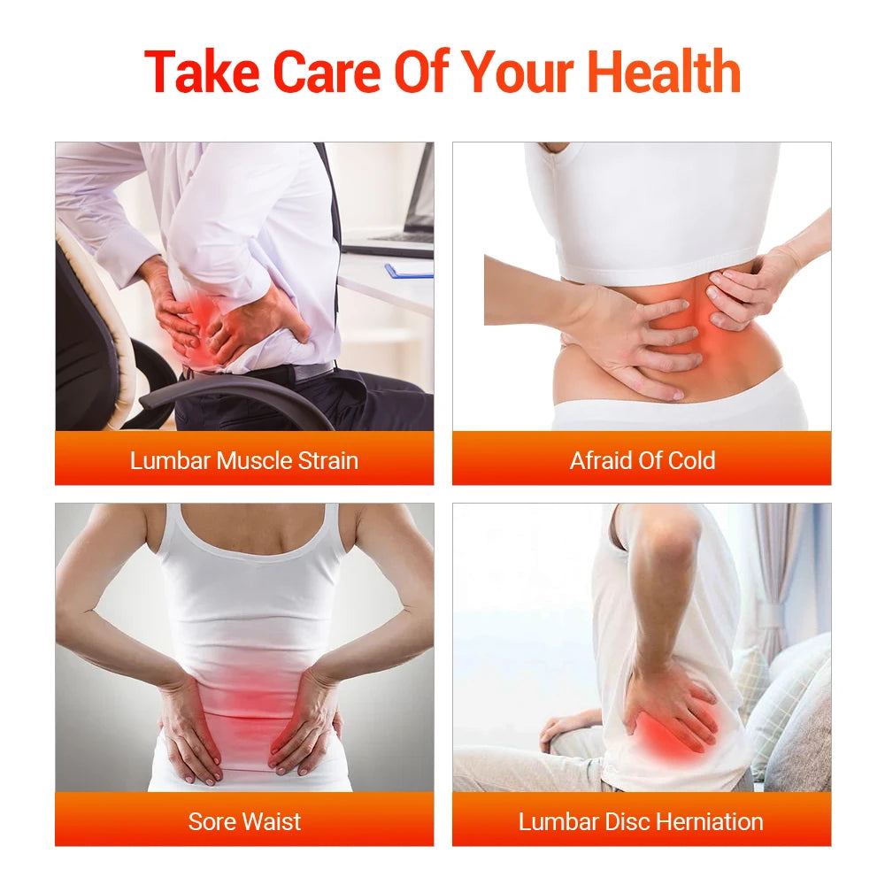 Adjustable Tourmaline Self-Heating Magnetic Back Support Belt Lumbar