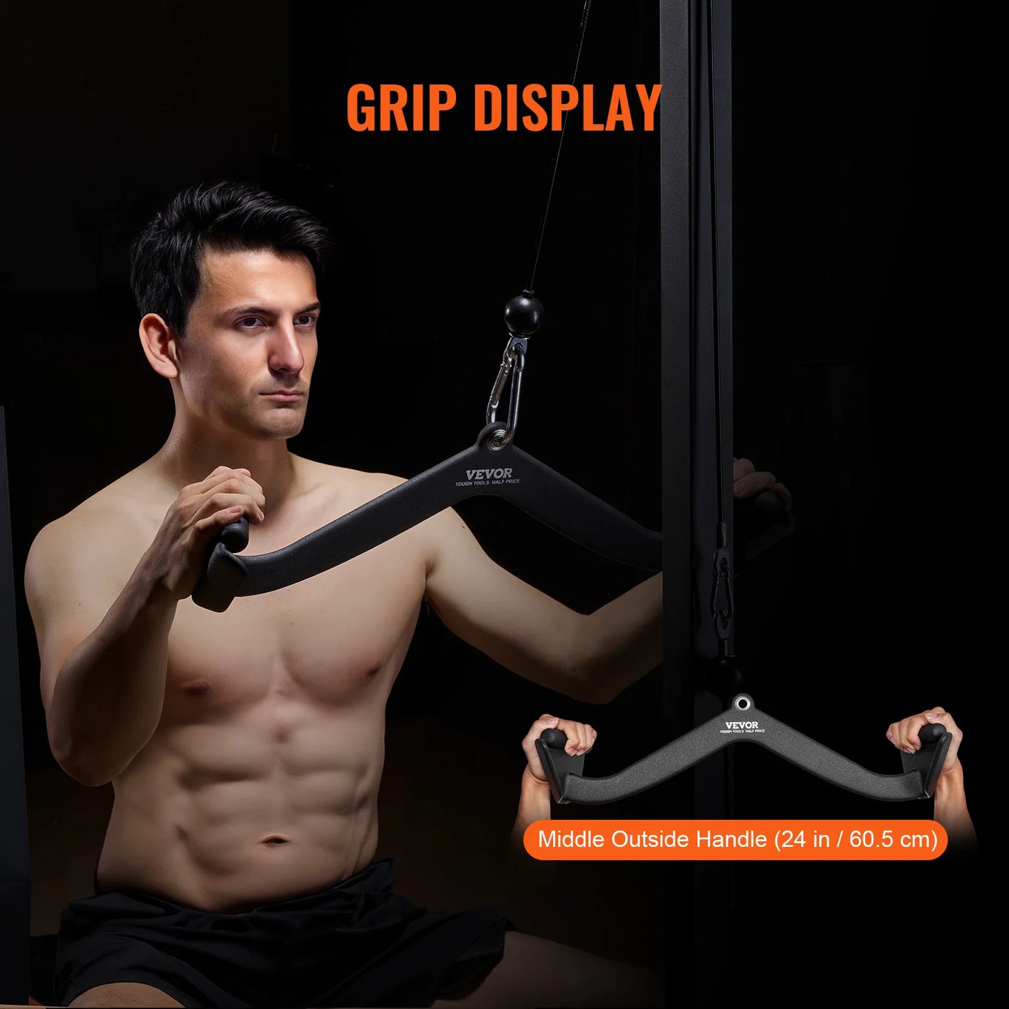 SucceBuy Lat Pulldown Attachment Bar for Cable Machine
