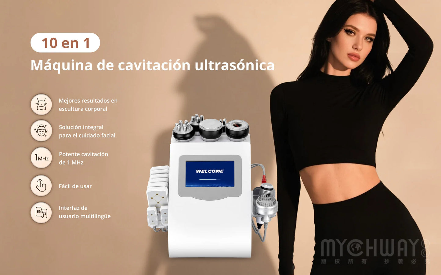 Mychway 5 In 1 Cavitation Machine With Radio Frequency