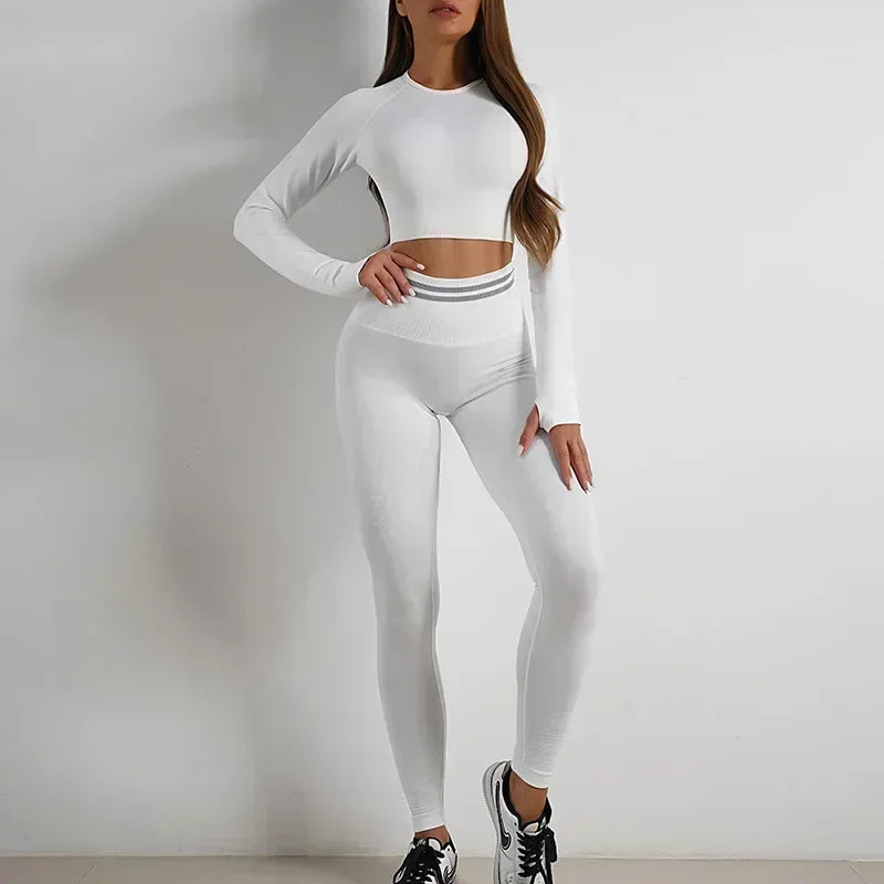 Dailou Seamless Yoga Set High Waist Workout Wear For Women