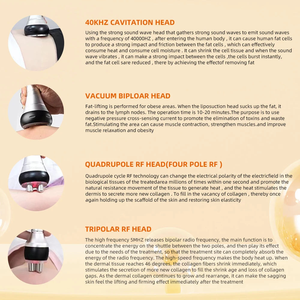 Moonic Beauty 4 In 1 Cavitation Machine Ultrasonic RF Shaping