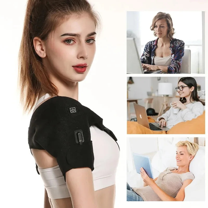 Electric Heated Shoulder Brace Wrap For Arm And Shoulder Pain Relief