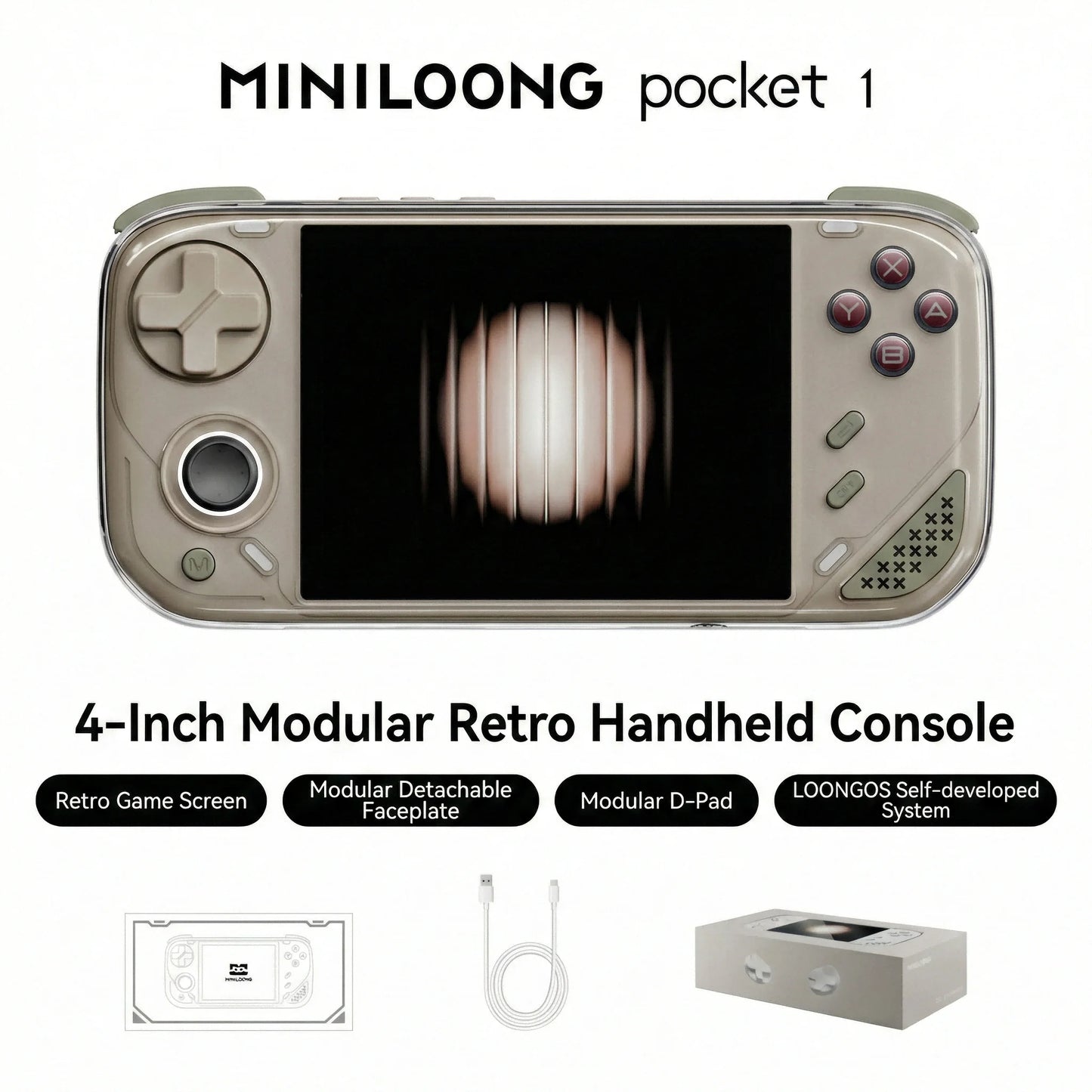 Miniloong Pocket 1 Modular Retro Handheld Emulator