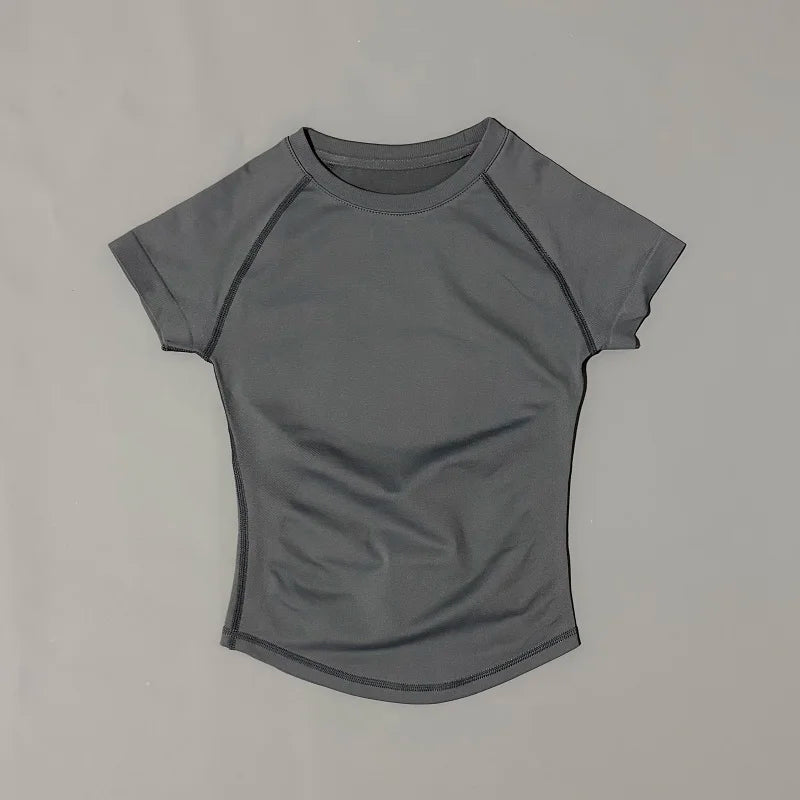 Women's Short Sleeve Running Top Breathable Gym Yoga