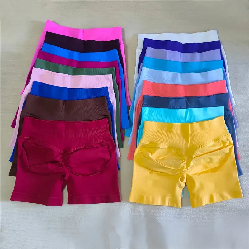 Women's Gym Running Shorts Scrunch Butt Seamless Biker Cycling