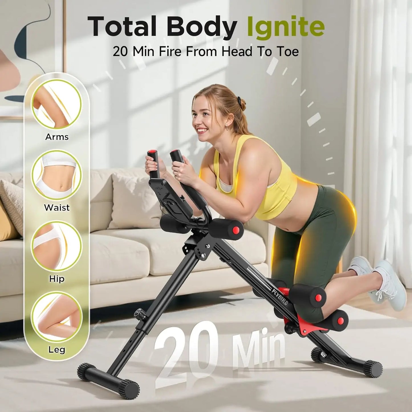 Ab Workout Equipment Adjustable Ab Machine For Home Gym