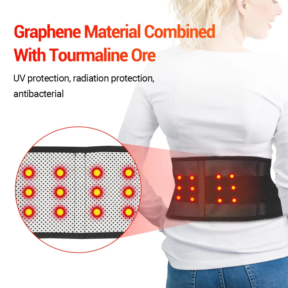 Adjustable Tourmaline Self-Heating Magnetic Back Support Belt Lumbar